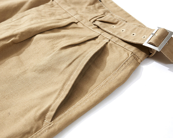 Men's Retro Casual Khaki British Army Gurkha Bermuda Trousers