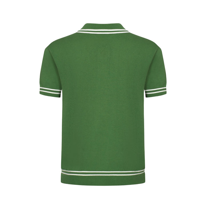 POLO EN MAILLE VERT 70S