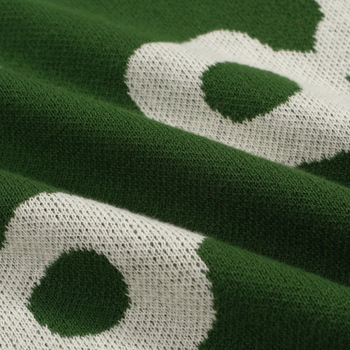 Design Jacquard de verde para hombres Polo de manga corta