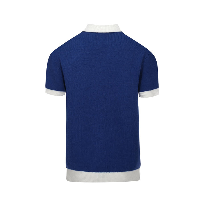 Men's Blue Gradient Short Sleeve Polo Knitwear