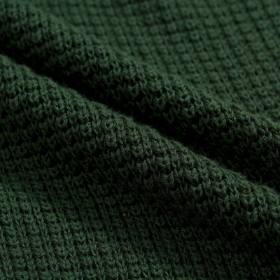 Men's Summer Dark Green Breathable Button Cardigan Polo