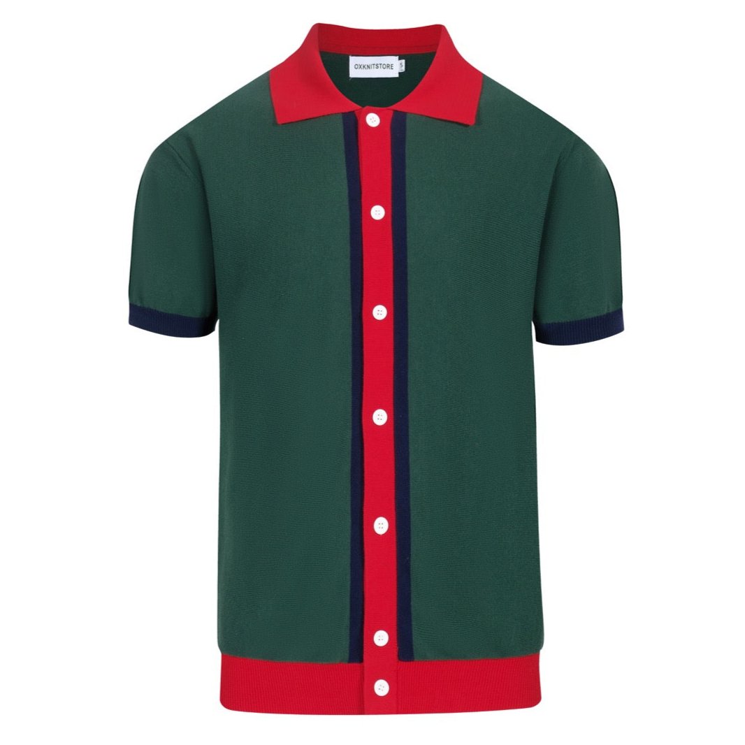 Men's Knitted Polo With Buttons