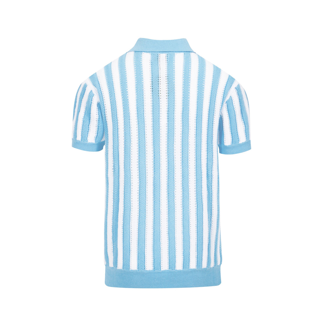 Men's Knitted Polo With Stripe