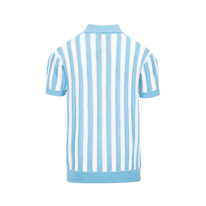 Men's Knitted Polo With Stripe