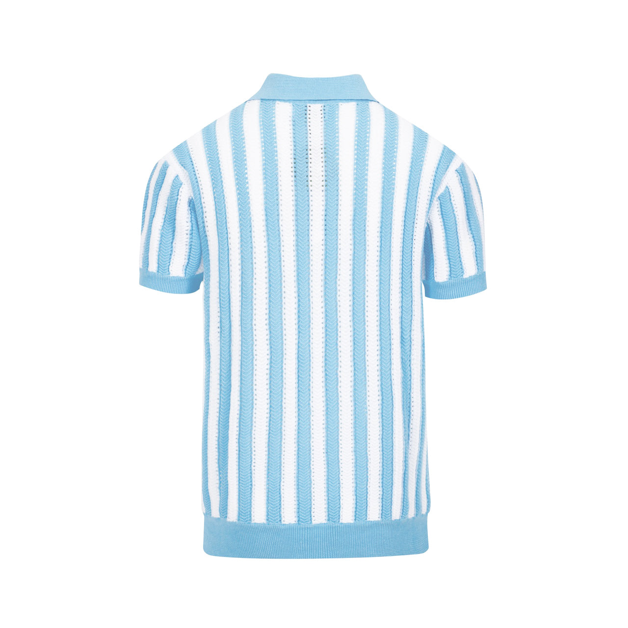 Men's Knitted Polo With Stripe