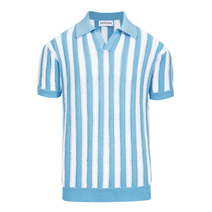 Men's Knitted Polo With Stripe