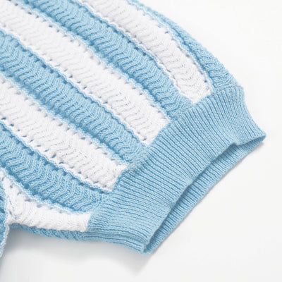 Men's Knitted Polo With Stripe