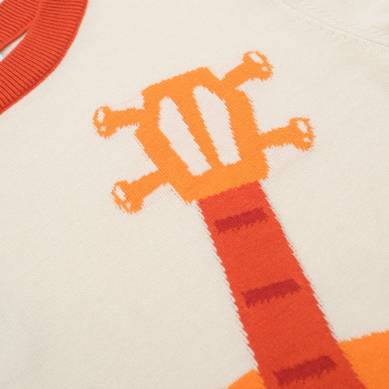 Women's Knitted T-shirt With Orange Guitar