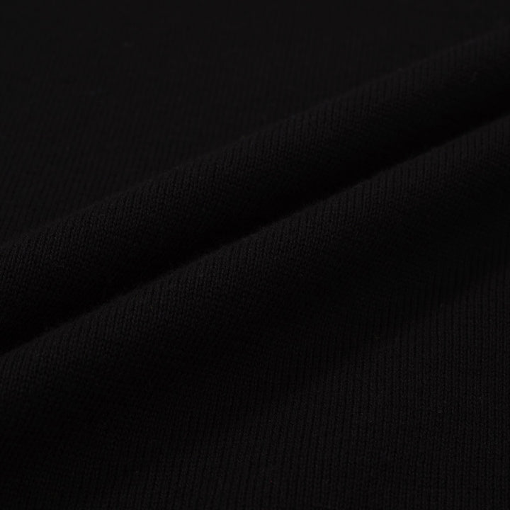 Camiseta sólida de punto negro para hombres