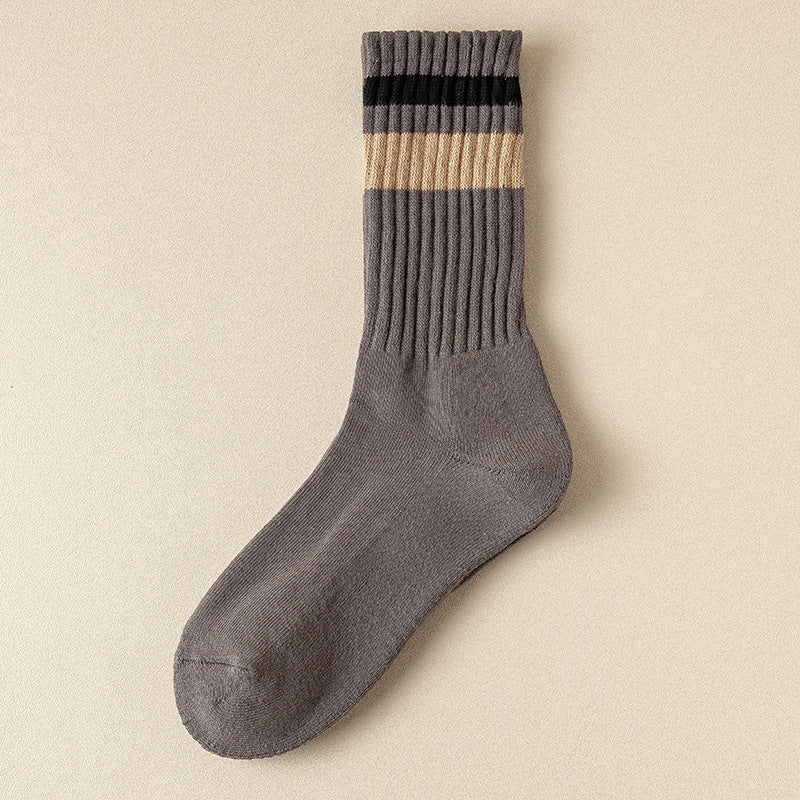 Chaussettes pour hommes Chaussettes de sport de loisirs épaisses et chaudes pour l'automne et l'hiver