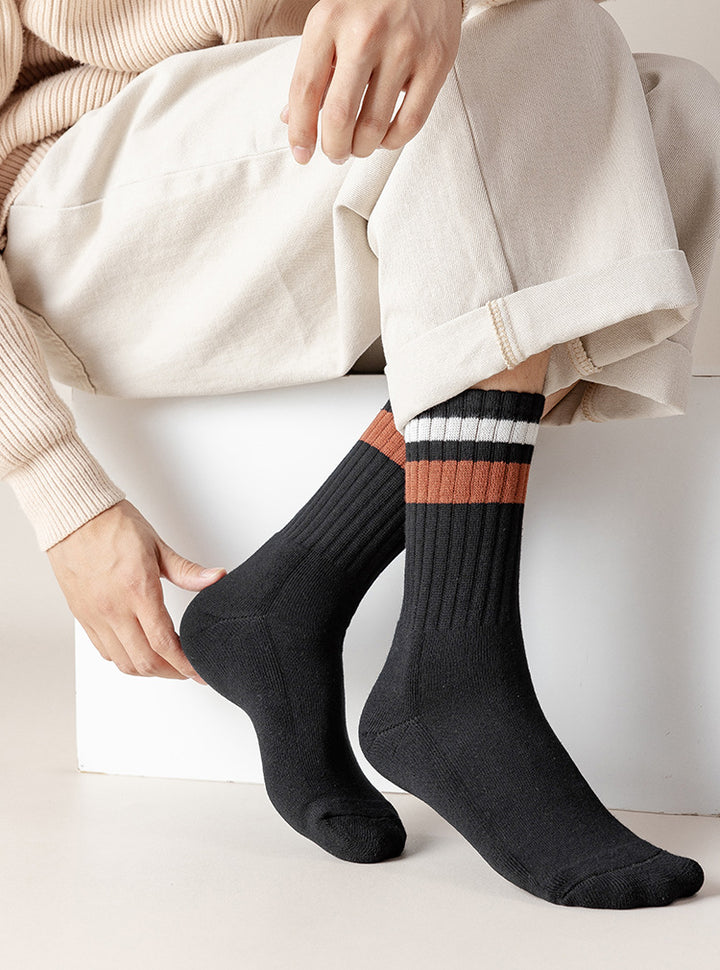 Chaussettes pour hommes Chaussettes de sport de loisirs épaisses et chaudes pour l'automne et l'hiver