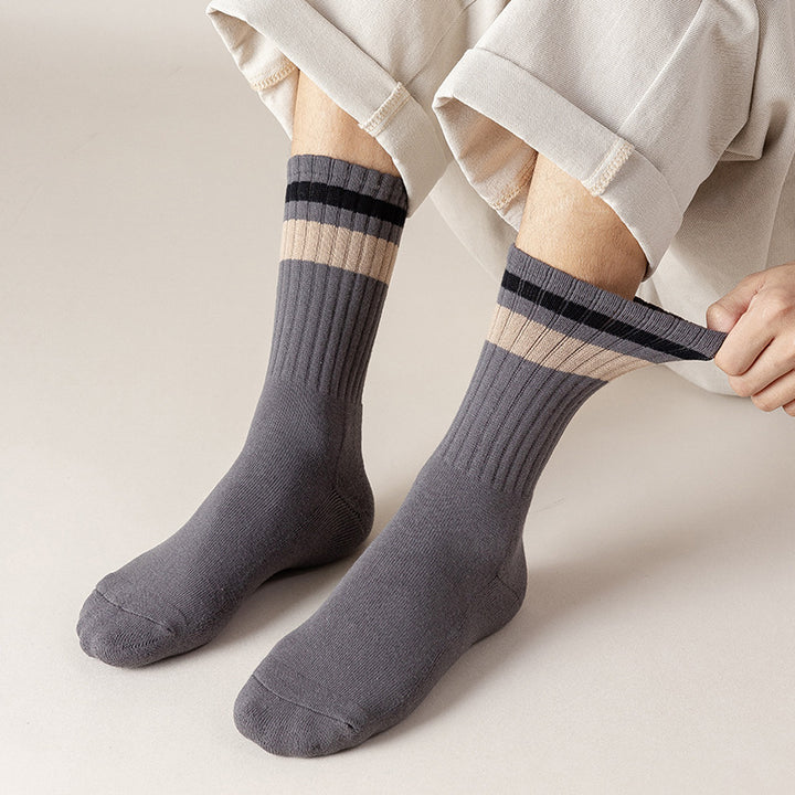 Chaussettes pour hommes Chaussettes de sport de loisirs épaisses et chaudes pour l'automne et l'hiver