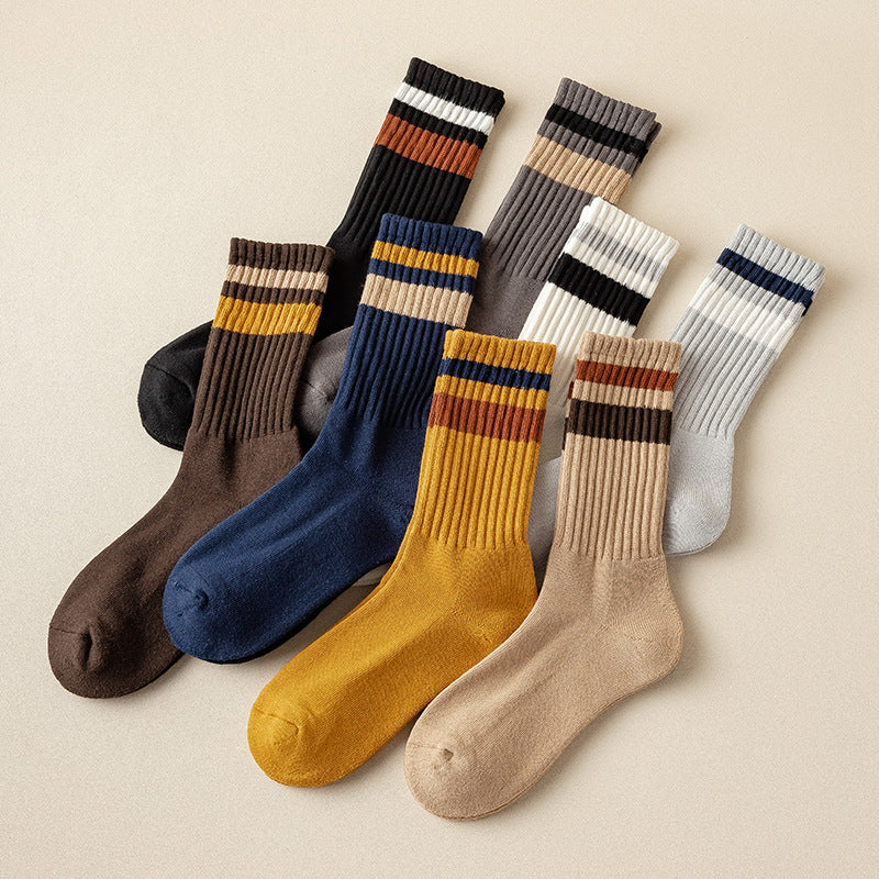 Chaussettes pour hommes Chaussettes de sport de loisirs épaisses et chaudes pour l'automne et l'hiver